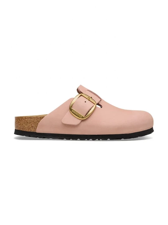 Obrázek produktu Birkenstock pantofle nazouváky dámské nubukové Boston Big Buckle růžová