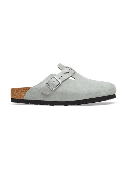 Obrázek produktu Birkenstock pantofle nazouváky dámské semišové Boston Braided Suede Leather modrá