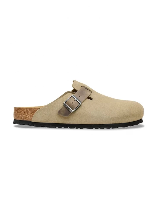 Obrázek produktu Birkenstock pantofle nazouváky pánské semišové Boston zelená