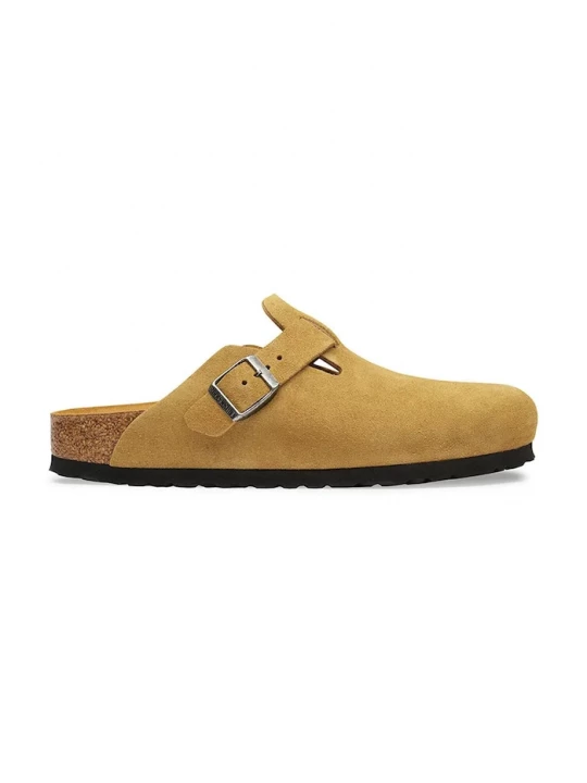 Obrázek produktu Birkenstock pantofle s uzavřenou špičkou semišové Boston Soft Footbed Suede Leather hnědá