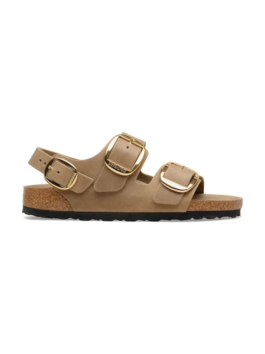 Obrázek produktu Birkenstock sandály na plochém podpatku dámské kožené béžová