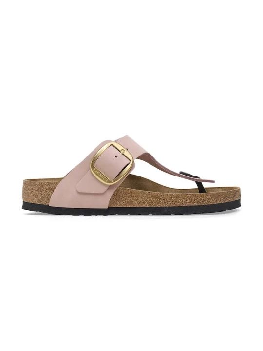 Obrázek produktu Birkenstock žabky dámské nubukové Gizeh Big Buckle růžová