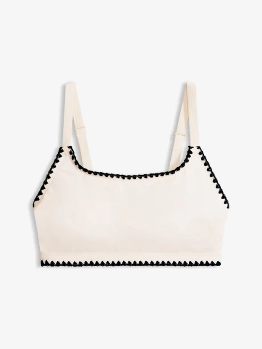 Obrázek produktu Biustonosz bikini bustier z haftem BonPrix biały