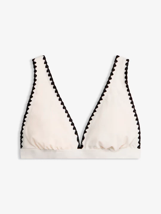 Obrázek produktu Biustonosz bikini z haftem BonPrix biały