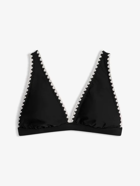 Obrázek produktu Biustonosz bikini z haftem BonPrix czarny