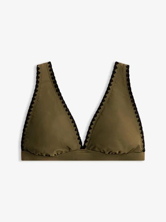 Obrázek produktu Biustonosz bikini z haftem BonPrix zielony