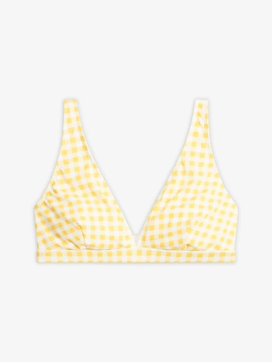 Obrázek produktu Biustonosz bikini ze wzorem w kratę BonPrix biały