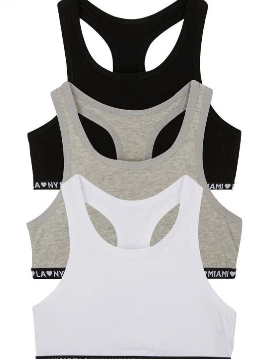 Obrázek produktu Biustonosz bustier z miękką bawełną (3 szt.) BonPrix czarny