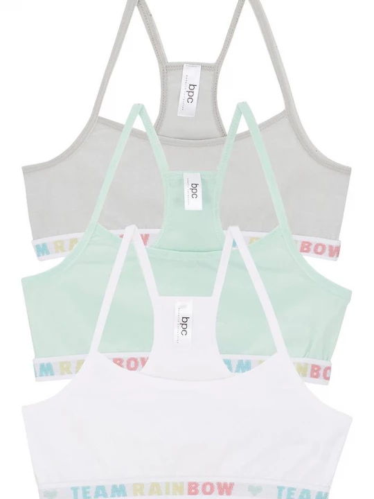 Obrázek produktu Biustonosz bustier z miękkiej bawełny (3 szt.) BonPrix szary