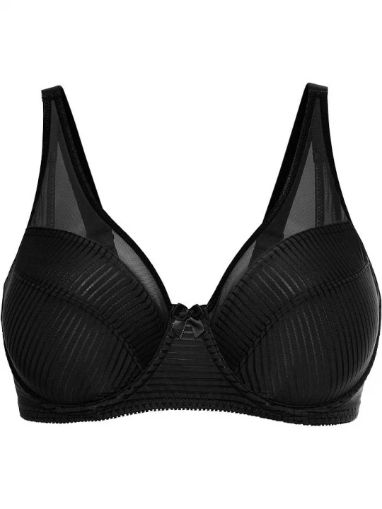 Obrázek produktu Biustonosz minimizer z siateczką BonPrix czarny