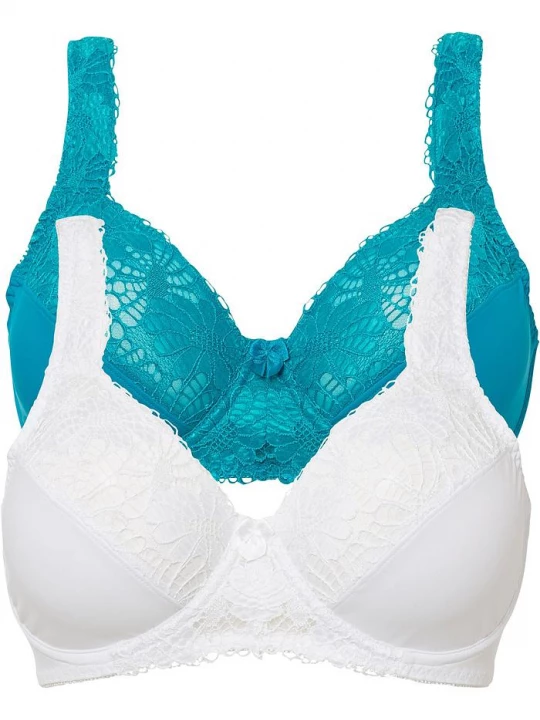 Obrázek produktu Biustonosz minimizer z wyściełanymi ramiączkami (2 szt.) BonPrix biały