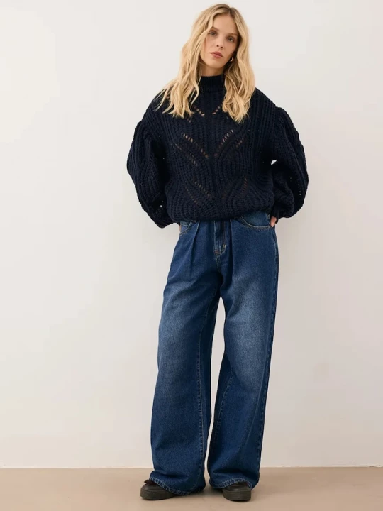 Obrázek produktu BIZUU wide leg džíny dámské LEYLA námořnická modř
