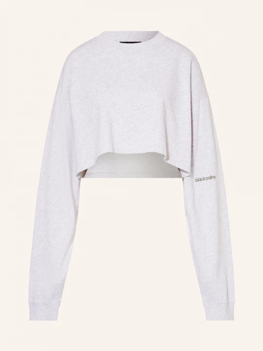 Obrázek produktu Black Palms Cropped Tričko S Dlouhým Rukávem světle šedá