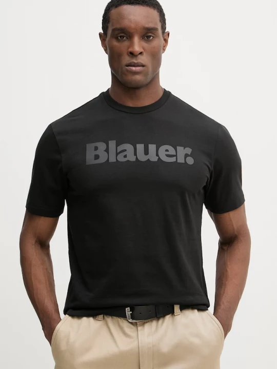 Obrázek produktu Blauer Bavlněné tričko Blauer BOURN černá