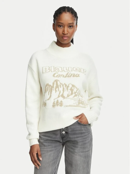 Obrázek produktu Blauer Svetr Fanesy 26WBLDM10617 007648 Krémová Relaxed Fit