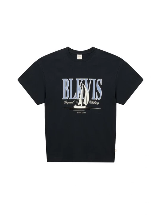 Obrázek produktu BLKVIS Tričko 'La Vela' světlemodrá / černá / bílá