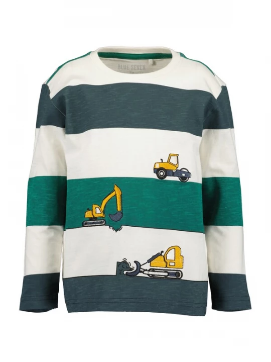 Obrázek produktu BLUE SEVEN Tričko kari / petrolejová / smaragdová / offwhite