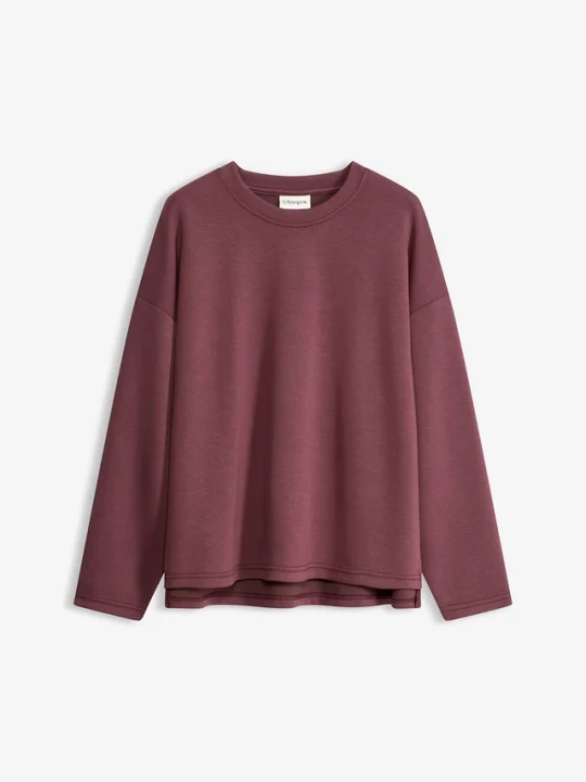 Obrázek produktu Bluza oversize z materiału scuba z mieszanki wiskozy BonPrix fioletowy