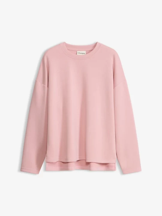 Obrázek produktu Bluza oversize z materiału scuba z mieszanki wiskozy BonPrix różowy
