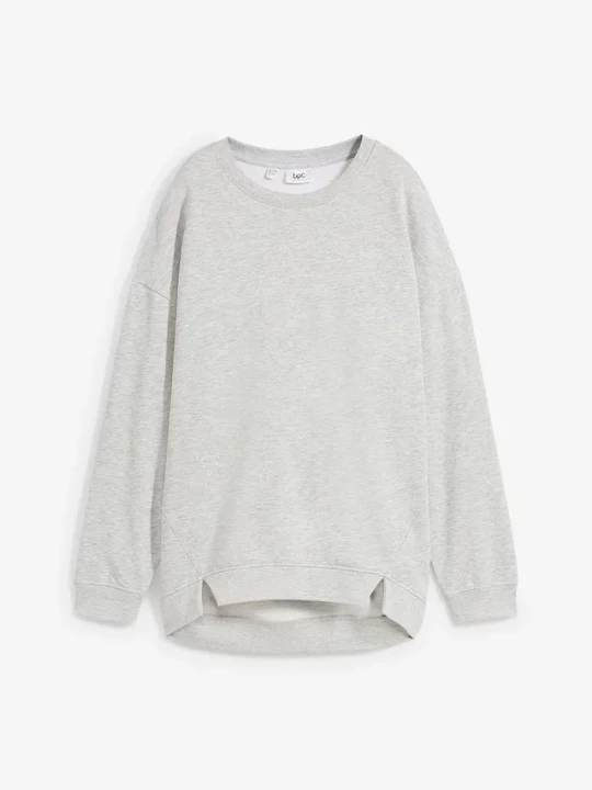 Obrázek produktu Bluza oversize z mieszanki bawełny BonPrix szary