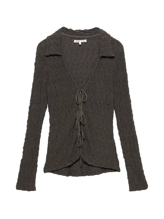 Obrázek produktu Blůza PULL&BEAR melírovaná tmavě hnědá