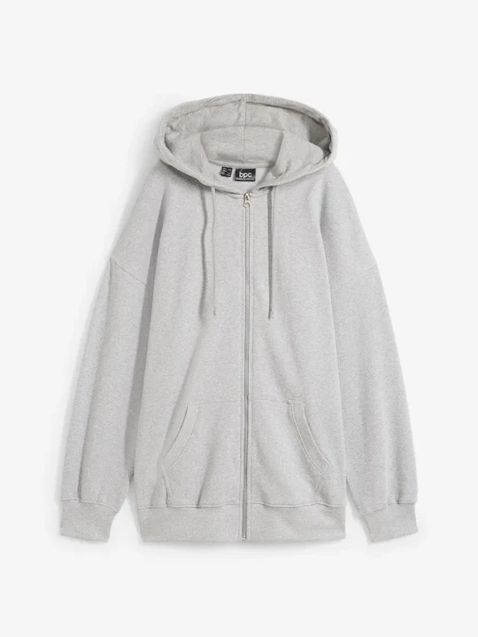 Obrázek produktu Bluza rozpinana z kapturem BonPrix szary
