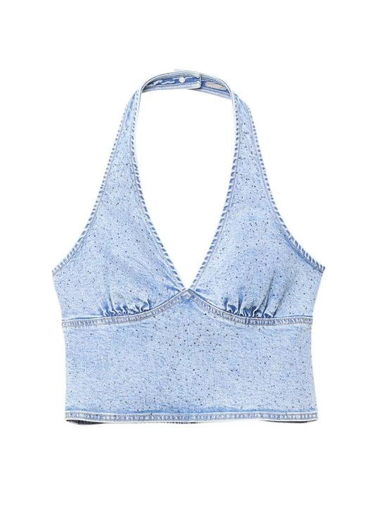 Obrázek produktu Blůza Stradivarius světlemodrý denim