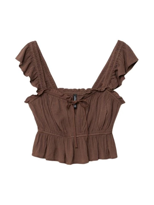Obrázek produktu Blůza Stradivarius tmavě hnědá