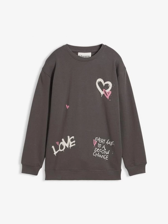 Obrázek produktu Bluza z czystej bawełny organicznej BonPrix szary