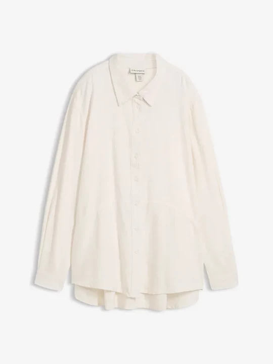 Obrázek produktu Bluzka oversize z mieszanki lnu BonPrix biały
