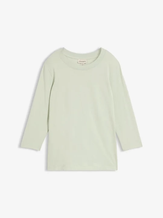 Obrázek produktu Bluzka z rękawem 3 / 4 z czystej bawełny organicznej BonPrix zielony