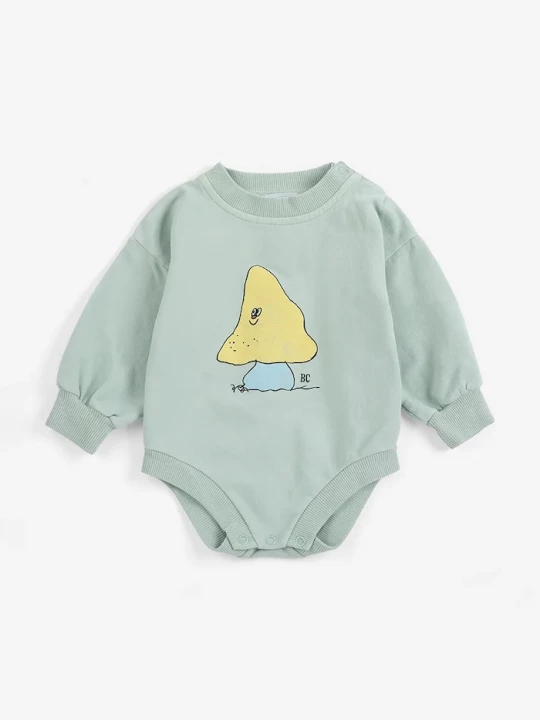 Obrázek produktu Bobo Choses body kojenecké bavlněné s elastanem Mush Monster tyrkysová