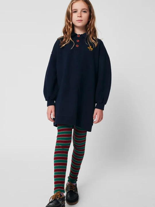 Obrázek produktu Bobo Choses Dětské bavlněné šaty Bobo Choses Clover námořnická modř