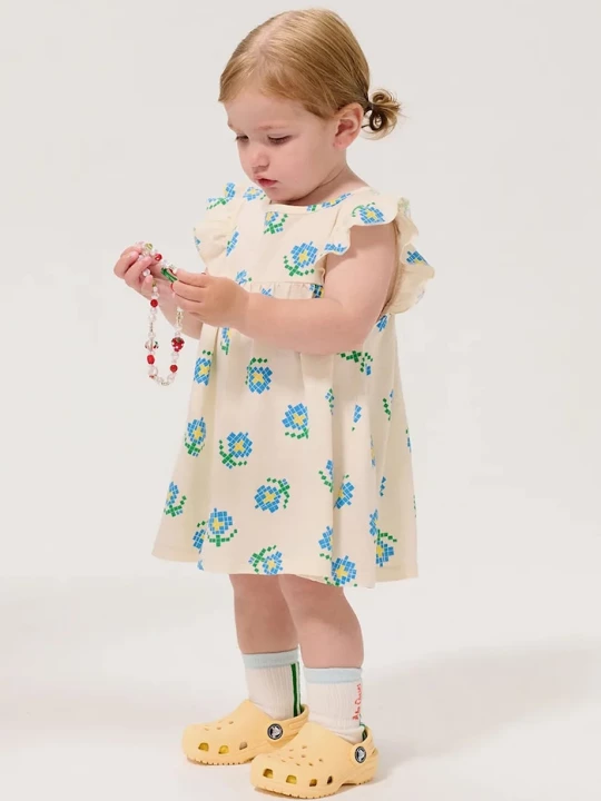 Obrázek produktu Bobo Choses Dětské bavlněné šaty Bobo Choses Pixel Flowers