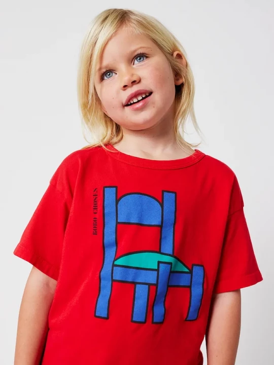 Obrázek produktu Bobo Choses Dětské bavlněné tričko Bobo Choses Chair červená