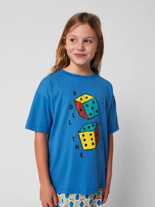 Obrázek produktu Bobo Choses Dětské bavlněné tričko Bobo Choses Roll The Dice modrá