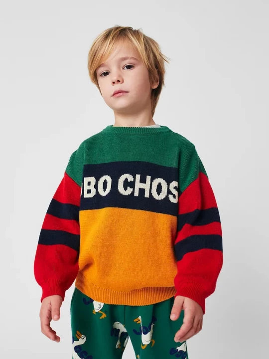 Obrázek produktu Bobo Choses Dětský bavlněný svetr žlutá