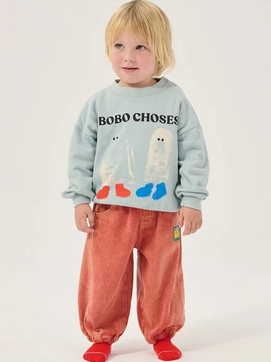 Obrázek produktu Bobo Choses džíny barrel dětské oranžová