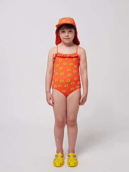 Obrázek produktu Bobo Choses Jednodílné dětské plavky Bobo Choses Sunflower oranžová