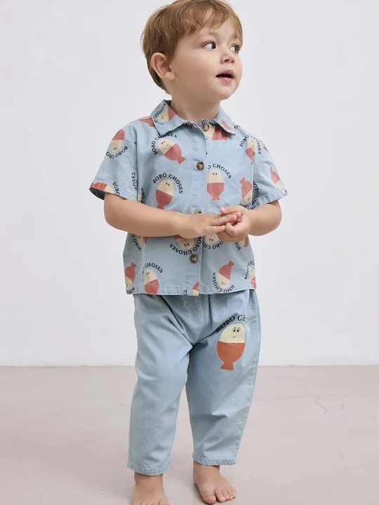 Obrázek produktu Bobo Choses Kojenecké džíny Bobo Choses Morning Egg tyrkysová