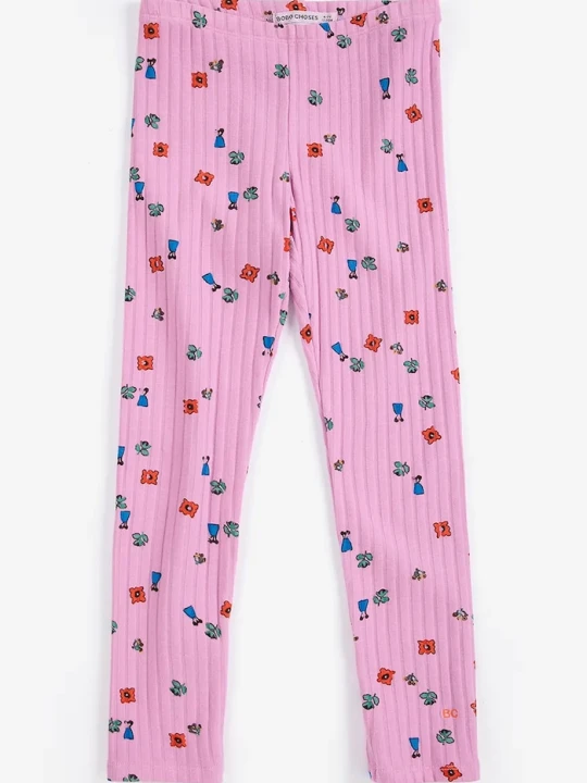 Obrázek produktu Bobo Choses legíny dětské bavlněné s elastanem Blossom růžová