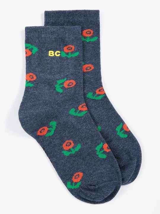 Obrázek produktu Bobo Choses ponožky dětské Stamp Bloom námořnická modř