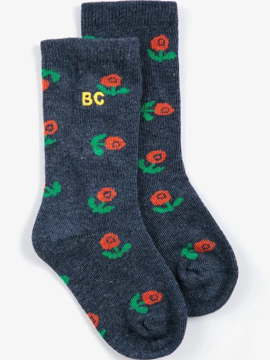 Obrázek produktu Bobo Choses ponožky kojenecké Stamp Bloom námořnická modř