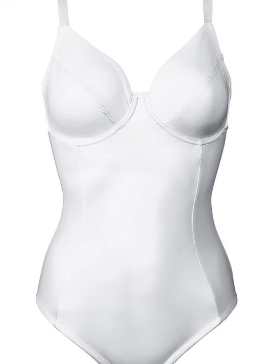 Obrázek produktu Body na fiszbinach o średnim stopniu modelowania sylwetki BonPrix biały