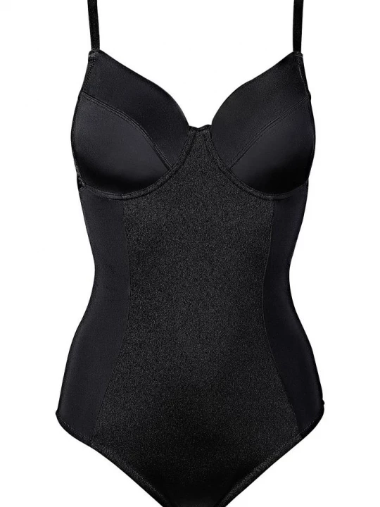 Obrázek produktu Body na fiszbinach o średnim stopniu modelowania sylwetki BonPrix czarny