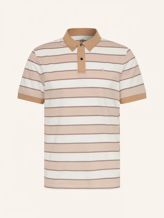 Obrázek produktu Bogner Piké Polokošile Timo-5f Regular Fit krémová / tmavě hnědá / béžová