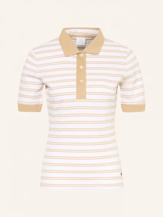 Obrázek produktu Bogner Pletené Polo Tričko velbloudí / bílá
