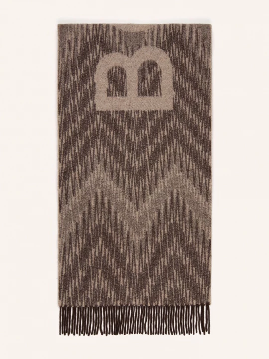 Obrázek produktu Bogner Šála Scarf-1 černošedá / světle hnědá / tmavě hnědá