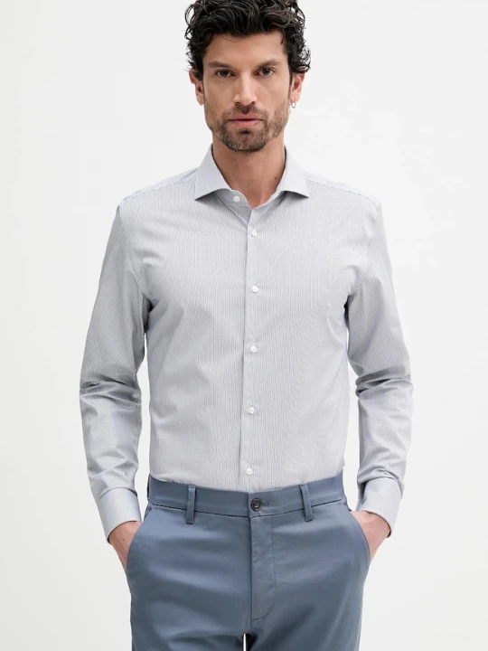 Obrázek produktu BOSS Bavlněná košile H-HANK-spr-B1-C1-253 námořnická modř