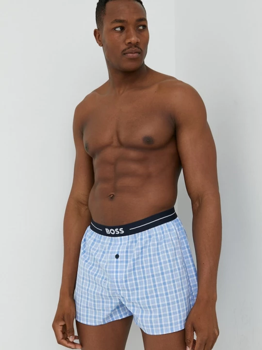 Obrázek produktu BOSS Bavlněné boxerky BOSS NOS Boxer EW 2P 2-pack modrá